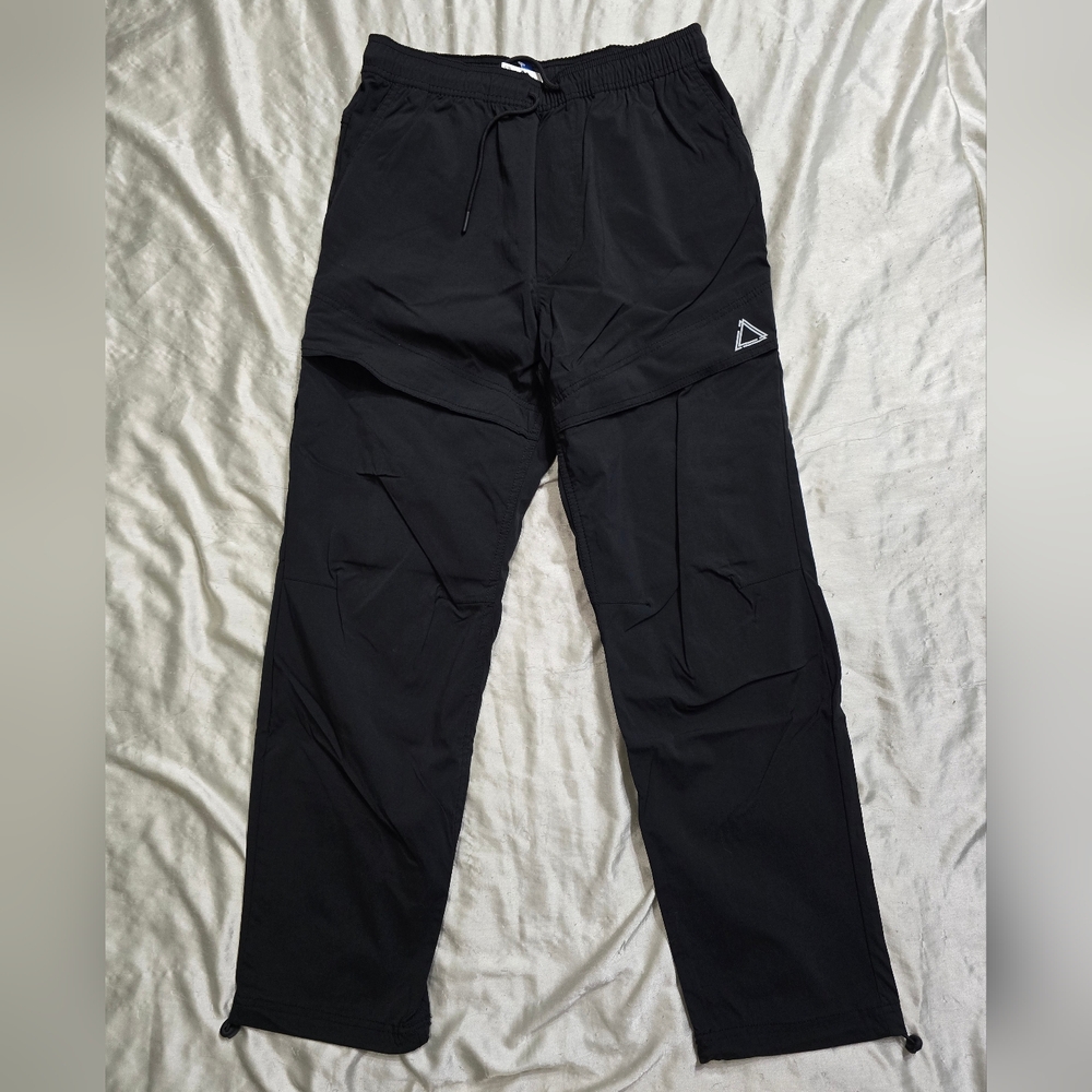 NWT Men's H&M Divided Skinny Fit Black Nylon Athletic Track Pants Size Small